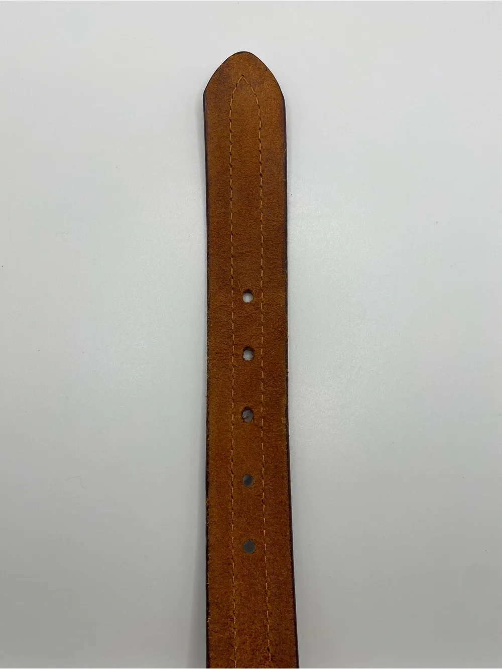 Italian Full Grain Leather Solid Brass Buckle Men's Belt 32 Western Riding Core
